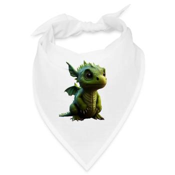 Kleiner Süßer Drache 13 - Bandana - Weiß - Vorne