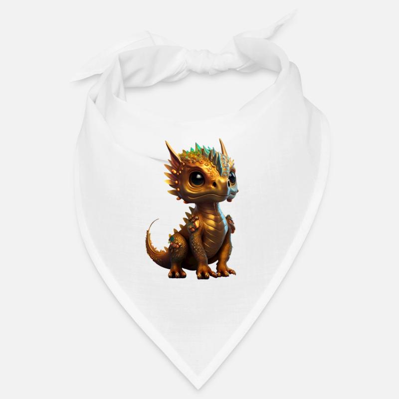 Petit dragon mignon 12 - Bandana - blanc