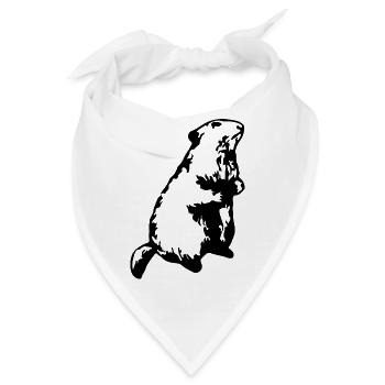 Murmeltier Alpen - Bandana - Weiß - Vorne