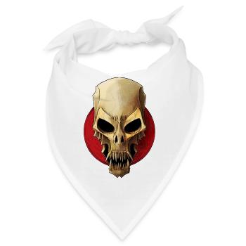 Erschreckende Illustration eines Vampirschädels - Bandana - Weiß - Vorne