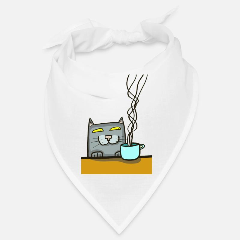 Cat with coffee Bandana