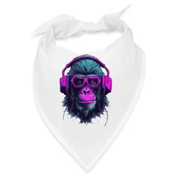 Monkey Beats - Bandana - Weiß - Vorne