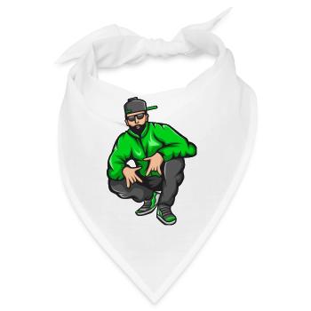Bad Boy, Rapper, Rapper, Rapper, Big Up - Bandana - Weiß - Vorne