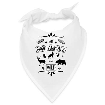 Alle Geisttiere sind wild Spirit Animals - Bandana - Weiß - Vorne
