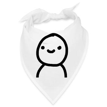Happy - Bandana - Weiß - Vorne