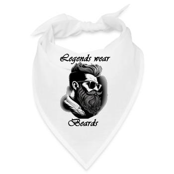 Legends wear beards - Bandana - Weiß - Vorne