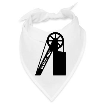 Glück Auf Förderturm - Bandana - Weiß - Vorne