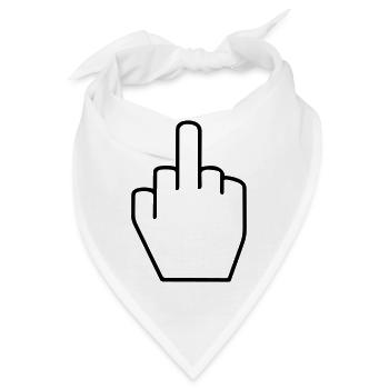 Finger, fick dich - Bandana - Weiß - Vorne