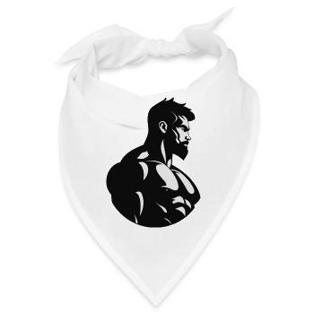 Muskelmann - Bandana - Weiß - Vorne