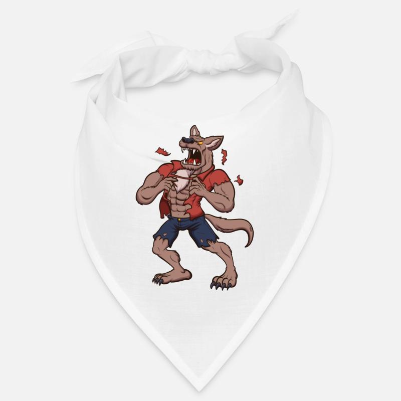 Heulender Werwolf - Bandana - Weiß