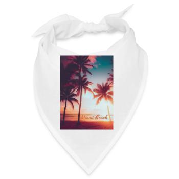 Miami beach Vibes - Bandana - Weiß - Vorne