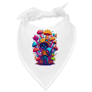Trippy Alien 02 - Bandana - Weiß - Vorne