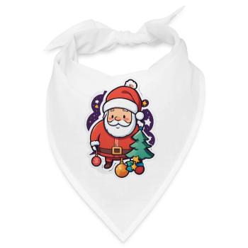 Weihnachtsmann - Bandana - Weiß - Vorne