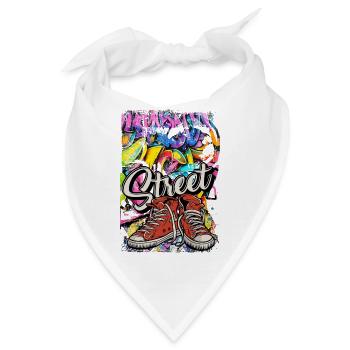Breakdance Dancing Streetdance Battle Hip Hop - Bandana - Weiß - Vorne