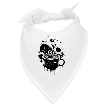Im Morgen-Kaffee liegt ein Universum - Bandana - Weiß - Vorne