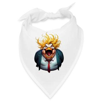 Trumpman Karikatur - Bandana - Weiß - Vorne
