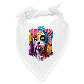 Graffiti Street Art Sprühfarben Cooler Künstler Retro - Bandana - Weiß - Vorne