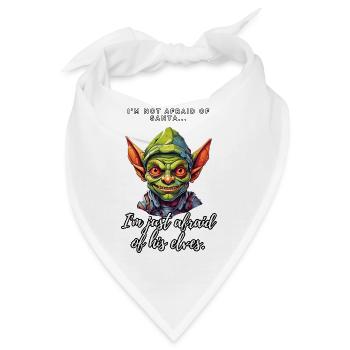 Ich habe keine Angst vor dem Weihnachtsmann... - Bandana - Weiß - Vorne