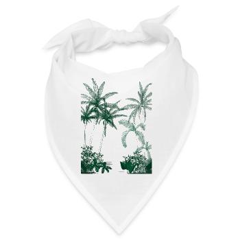 Regenwald grüne Palmen - Bandana - Weiß - Vorne