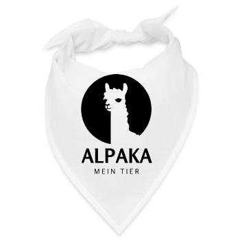 Flauschiges Alpaka-Gefühl - Bandana - Weiß - Vorne