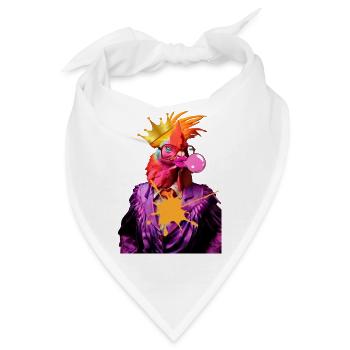 König Hahn Popstar - Bandana - Weiß - Vorne