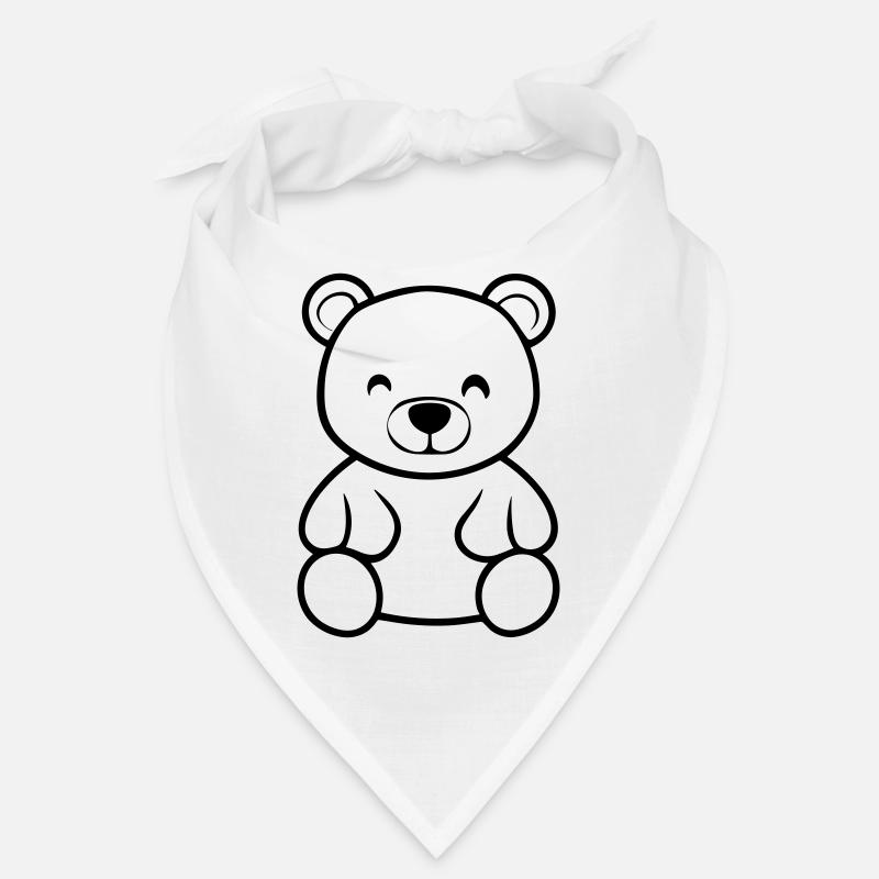 Teddybär - Bandana - Weiß
