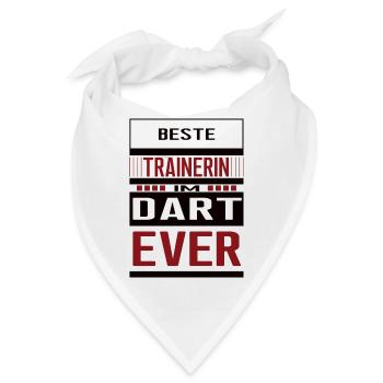 Dart Trainerin Beste Darttrainerin Team - Bandana - Weiß - Vorne