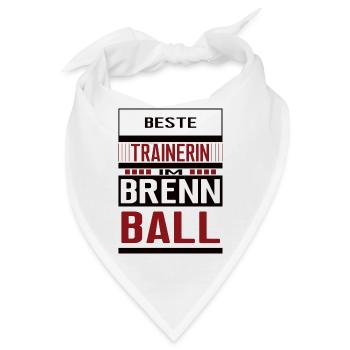 Brennball Trainerin Beste Brennballtrainerin Team - Bandana - Weiß - Vorne