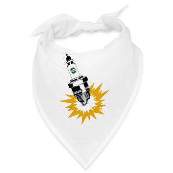 Zündkerzen Werbung DDR Retro - Bandana - Weiß - Vorne
