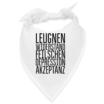Fünf Phasen der Trauer - Bandana - Weiß - Vorne