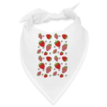 erdbeeren feld - Bandana - Weiß - Vorne