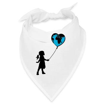 Planet Erde - Bandana - Weiß - Vorne