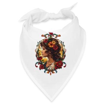 Jugendstil Art Art Nouveau - Bandana - Weiß - Vorne