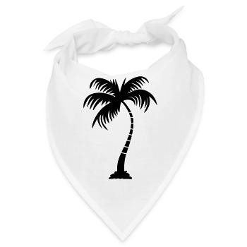 Palme - Bandana - Weiß - Vorne