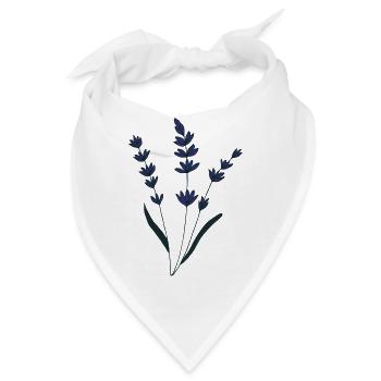 lavendel - Bandana - Weiß - Vorne