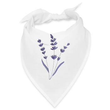 lavendel relief - Bandana - Weiß - Vorne