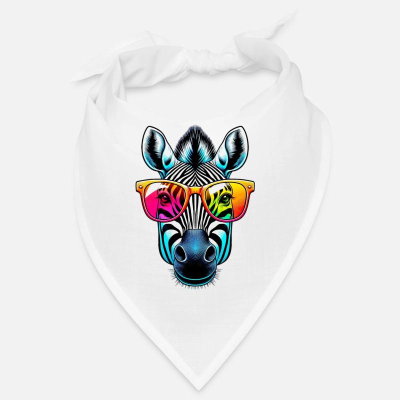 Zebra mit Sonnenbrille Bandana