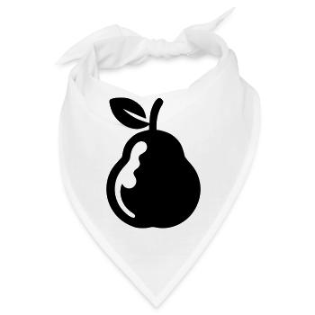 Birne - Bandana - Weiß - Vorne