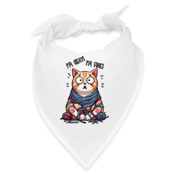 Okayste Katze - Bandana - Weiß - Vorne
