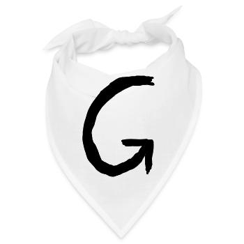 Buchstaben G - Bandana - Weiß - Vorne