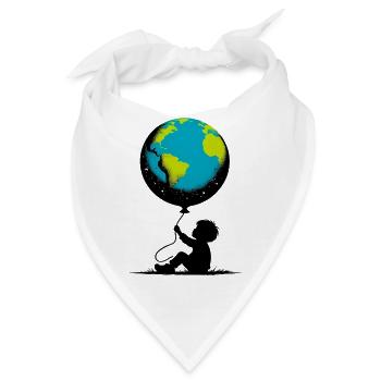 Planet Erde - Bandana - Weiß - Vorne