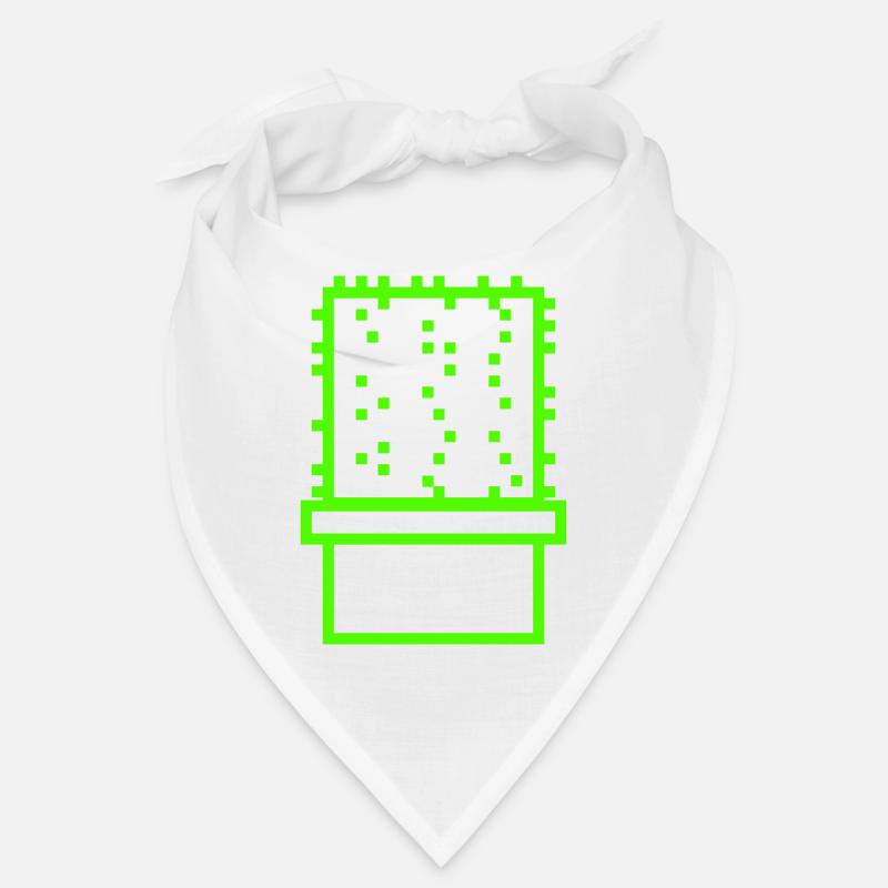 Cactus Cactus Rétro Jeu Vidéo Pot De Fleur Pixel Bandana