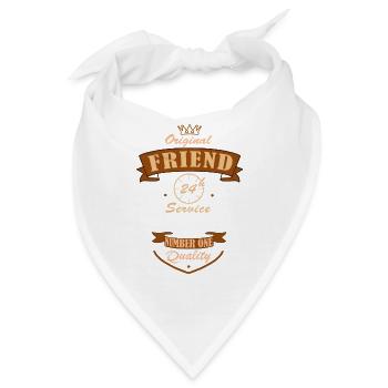 Friend Friend der echte, der da ist - Bandana - Weiß - Vorne