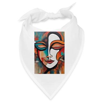 1 20240108 215148 0000Künstlerisches Gesicht - Bandana - Weiß - Vorne