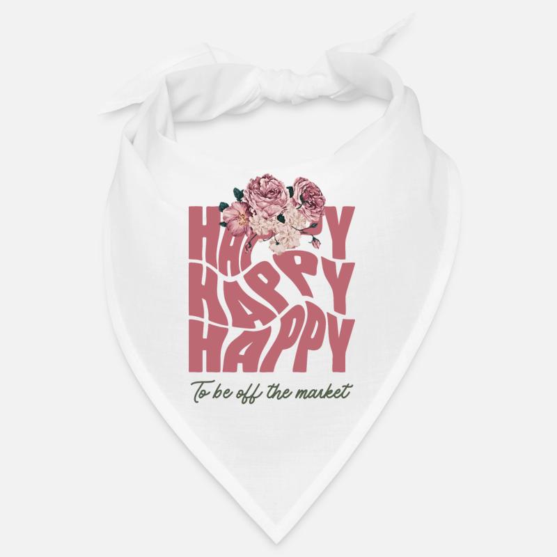 Conception de poule avec des accents floraux - Bandana - blanc