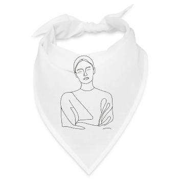 Lineart Frau - Bandana - Weiß - Vorne