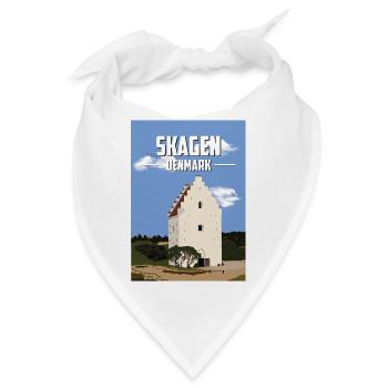 Skagen Denmark Travel Poster - Bandana - Weiß - Vorne