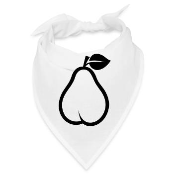 Birne - Bandana - Weiß - Vorne