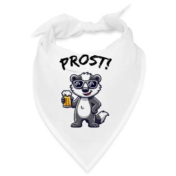 dachs bier prost - Bandana - Weiß - Vorne