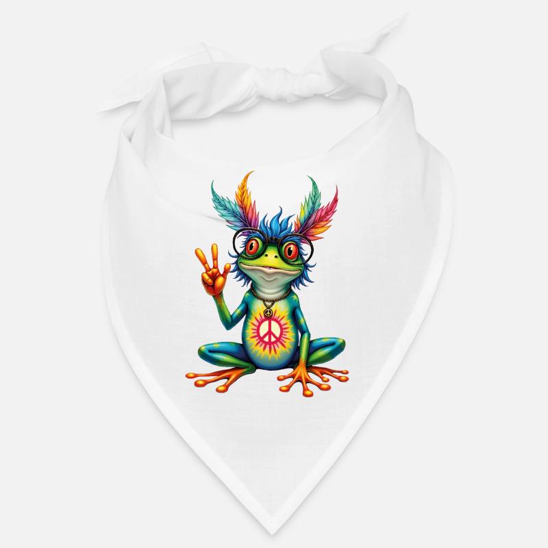 Peaceful Hippie Frog Bandana